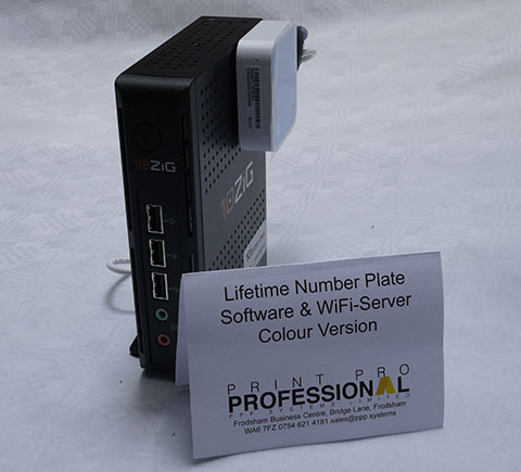 Lifetime UK Number Plate Design Software Colour with WiFi-Server