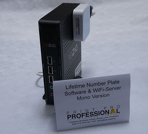 Lifetime UK Number Plate Design Software Mono with WiFi-Server